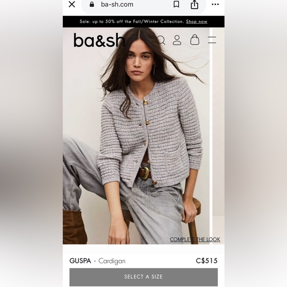 NEW Ba&sh Bash Guspa Cardigan Jacket - Picture 11 of 11